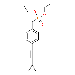 ChemSpider 2D Image | Diethyl [4-(cyclopropylethynyl)benzyl]phosphonate | C16H21O3P