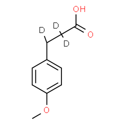 ChemSpider 2D Image | 3-(4-Methoxyphenyl)(2,2,3-~2~H_3_)propanoic acid | C10H9D3O3