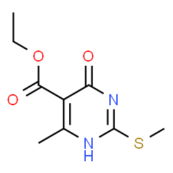 ChemSpider 2D Image | ethyl 4-methyl-2-(methylsulfanyl)-6-oxo-1,6-dihydropyrimidine-5-carboxylate | C9H12N2O3S