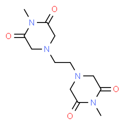 ChemSpider 2D Image | 4,4'-Ethylenebis(1-methyl-2,6-piperazinedione) | C12H18N4O4