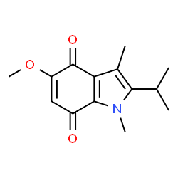 ChemSpider 2D Image | 2-Isopropyl-5-methoxy-1,3-dimethyl-1H-indole-4,7-dione | C14H17NO3