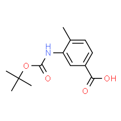 ChemSpider 2D Image | Boc-3-amino-4-methylbenzoic acid | C13H17NO4
