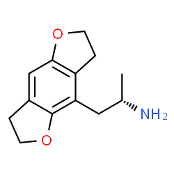ChemSpider 2D Image | (2S)-1-(2,3,6,7-Tetrahydrofuro[2,3-f][1]benzofuran-4-yl)-2-propanamine | C13H17NO2