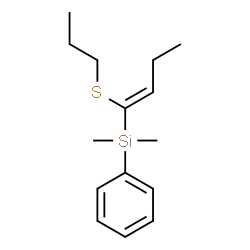ChemSpider 2D Image | Dimethyl(phenyl)[(1Z)-1-(propylsulfanyl)-1-buten-1-yl]silane | C15H24SSi