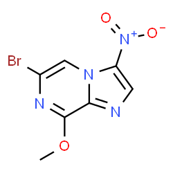 ChemSpider 2D Image | 6-Bromo-8-methoxy-3-nitroimidazo[1,2-a]pyrazine | C7H5BrN4O3