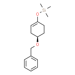 ChemSpider 2D Image | {[(4R)-4-(Benzyloxy)-1-cyclohexen-1-yl]oxy}(trimethyl)silane | C16H24O2Si