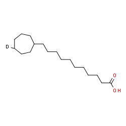 ChemSpider 2D Image | 11-[(4-~2~H_1_)Cycloheptyl]undecanoic acid | C18H33DO2