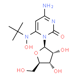 ChemSpider 2D Image | 6-[Hydroxy(2-methyl-2-propanyl)amino]cytidine | C13H22N4O6