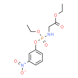 ChemSpider 2D Image | Ethyl N-[ethoxy(3-nitrophenoxy)phosphoryl]glycinate | C12H17N2O7P