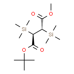 ChemSpider 2D Image | Methyl 2-methyl-2-propanyl (2S,3R)-2,3-bis(trimethylsilyl)succinate | C15H32O4Si2