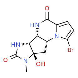 ChemSpider 2D Image | (−)-agelastatin A | C12H13BrN4O3