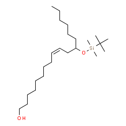 ChemSpider 2D Image | (9Z)-12-{[Dimethyl(2-methyl-2-propanyl)silyl]oxy}-9-octadecen-1-ol | C24H50O2Si