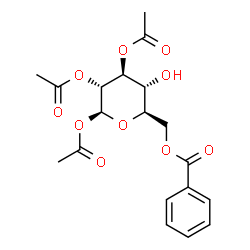 ChemSpider 2D Image | 1,2,3-Tri-O-acetyl-6-O-benzoyl-beta-D-glucopyranose | C19H22O10