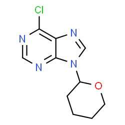 ChemSpider 2D Image | 6-chloro-9-(oxan-2-yl)-9H-purine | C10H11ClN4O
