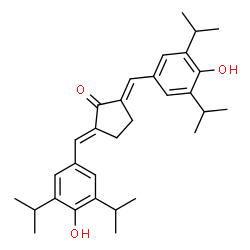 ChemSpider 2D Image | (2E,5E)-2,5-Bis(4-hydroxy-3,5-diisopropylbenzylidene)cyclopentanone | C31H40O3