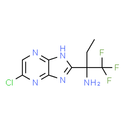 ChemSpider 2D Image | 2-(5-Chloro-1H-imidazo[4,5-b]pyrazin-2-yl)-1,1,1-trifluoro-2-butanamine | C9H9ClF3N5