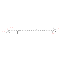 ChemSpider 2D Image | (6E,10E,14E,18E)-2,6,10,15,19,23-Hexamethyl-6,10,14,18-tetracosatetraene-1,2,3,22,23-pentol | C30H54O5