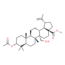 ChemSpider 2D Image | Methyl (3alpha)-3-acetoxy-27-hydroxylup-20(29)-en-28-oate | C33H52O5