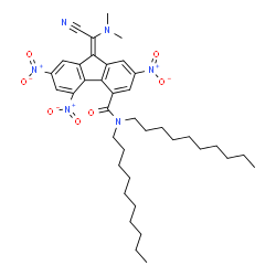 ChemSpider 2D Image | (9E)-9-[Cyano(dimethylamino)methylene]-N,N-didecyl-2,5,7-trinitro-9H-fluorene-4-carboxamide | C38H52N6O7