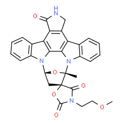 ChemSpider 2D Image | (15S,16R,18R)-3'-(2-Methoxyethyl)-15-methyl-2'H,3H,4'H-spiro[28-oxa-4,14,19-triazaoctacyclo[12.11.2.1~15,18~.0~2,6~.0~7,27~.0~8,13~.0~19,26~.0~20,25~]octacosa-1,6,8,10,12,20,22,24,26-nonaene-16,5'-[1,
3]oxazolidine]-2',3,4'-trione | C30H24N4O6