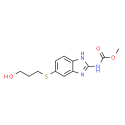 ChemSpider 2D Image | Methyl {5-[(3-hydroxypropyl)sulfanyl]-1H-benzimidazol-2-yl}carbamate | C12H15N3O3S