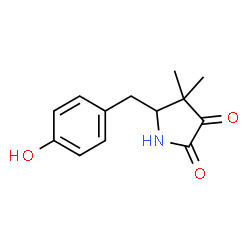 ChemSpider 2D Image | 5-(4-Hydroxybenzyl)-4,4-dimethyl-2,3-pyrrolidinedione | C13H15NO3