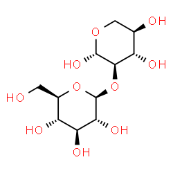 ChemSpider 2D Image | 2-O-beta-D-Glucopyranosyl-beta-D-xylopyranose | C11H20O10
