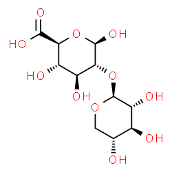 ChemSpider 2D Image | 2-O-beta-D-Xylopyranosyl-beta-D-glucopyranuronic acid | C11H18O11