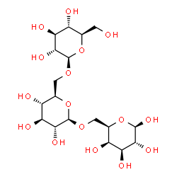 ChemSpider 2D Image | beta-D-Glucopyranosyl-(1->6)-beta-D-glucopyranosyl-(1->6)-beta-D-galactopyranose | C18H32O16