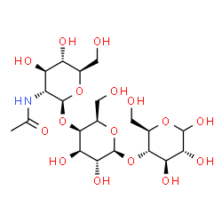 ChemSpider 2D Image | 2-Acetamido-2-deoxy-beta-D-glucopyranosyl-(1->4)-beta-D-galactopyranosyl-(1->4)-D-glucopyranose | C20H35NO16