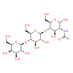 ChemSpider 2D Image | beta-D-Galactopyranosyl-(1->4)-beta-D-glucopyranosyl-(1->4)-2-acetamido-2-deoxy-alpha-D-glucopyranose | C20H35NO16