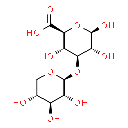 ChemSpider 2D Image | 3-O-beta-D-Xylopyranosyl-beta-D-glucopyranuronic acid | C11H18O11
