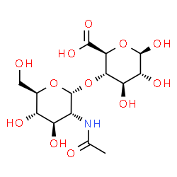 ChemSpider 2D Image | 4-O-(2-Acetamido-2-deoxy-alpha-D-glucopyranosyl)-beta-D-glucopyranuronic acid | C14H23NO12