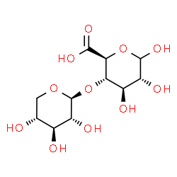 ChemSpider 2D Image | 4-O-beta-D-Xylopyranosyl-D-glucopyranuronic acid | C11H18O11