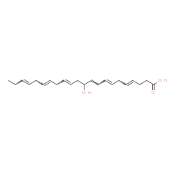 ChemSpider 2D Image | (4E,7E,9E,13E,16E,19E)-11-Hydroxy-4,7,9,13,16,19-docosahexaenoic acid | C22H32O3