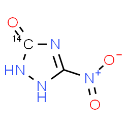ChemSpider 2D Image | 5-Nitro(3-~14~C)-1,2-dihydro-3H-1,2,4-triazol-3-one | C14CH2N4O3