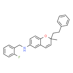 ChemSpider 2D Image | N-(2-Fluorobenzyl)-2-methyl-2-(2-phenylethyl)-2H-chromen-6-amine | C25H24FNO