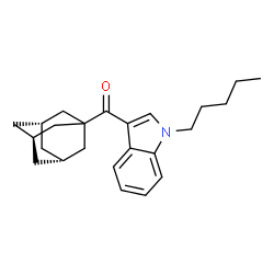 ChemSpider 2D Image | (3s,5s,7s)-Adamantan-1-yl(1-pentyl-1H-indol-3-yl)methanone | C24H31NO