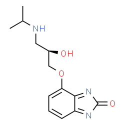ChemSpider 2D Image | 4-[(2R)-2-Hydroxy-3-(isopropylamino)propoxy]-2H-benzimidazol-2-one | C13H17N3O3