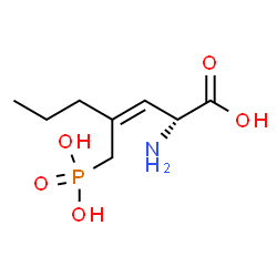 ChemSpider 2D Image | (2R,3Z)-2-Amino-4-(phosphonomethyl)-3-heptenoic acid | C8H16NO5P