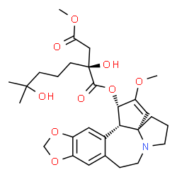 ChemSpider 2D Image | O~3~-[(2S)-2,6-Dihydroxy-2-(2-methoxy-2-oxoethyl)-6-methylheptanoyl]cephalotaxine | C29H39NO9
