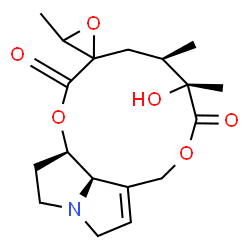ChemSpider 2D Image | 12-Hydroxy-15,20-dihydro-15,20-epoxysenecionan-11,16-dione | C18H25NO6