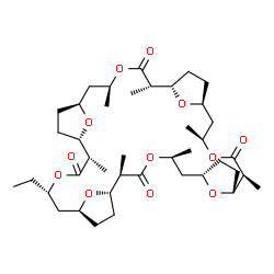 ChemSpider 2D Image | (1S,2S,5S,7S,10S,11R,14S,16S,19R,20S,23S,25S,28S,29S,32S,34S)-5-Ethyl-2,11,14,20,23,29,32-heptamethyl-4,13,22,31,37,38,39,40-octaoxapentacyclo[32.2.1.1~7,10~.1~16,19~.1~25,28~]tetracontane-3,12,21,30-
tetrone | C41H66O12