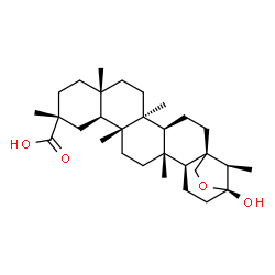 ChemSpider 2D Image | (1R,4S,5S,8S,11R,13S,14R,17R,18S,21S,24R)-21-Hydroxy-5,8,11,14,17,24-hexamethyl-22-oxahexacyclo[19.2.1.0~1,18~.0~4,17~.0~5,14~.0~8,13~]tetracosane-11-carboxylic acid | C30H48O4