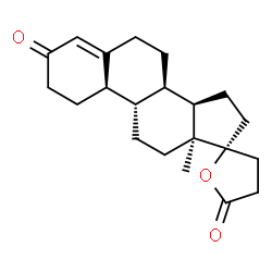 ChemSpider 2D Image | (8R,9S,10R,13S,14R,17R)-13-Methyl-1,6,7,8,9,10,11,12,13,14,15,16-dodecahydro-3'H-spiro[cyclopenta[a]phenanthrene-17,2'-furan]-3,5'(2H,4'H)-dione | C21H28O3