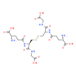 ChemSpider 2D Image | (2S)-2-Amino-5-({(2R)-3-[(2-{[(4S)-4-amino-4-carboxybutanoyl]amino}-3-[(carboxymethyl)amino]-3-oxopropyl)disulfanyl]-1-[(carboxymethyl)amino]-1-oxo-2-propanyl}amino)-5-oxopentanoic acid (non-preferred
 name) | C20H32N6O12S2