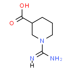ChemSpider 2D Image | 1-Carbamimidoyl-3-piperidinecarboxylic acid | C7H13N3O2