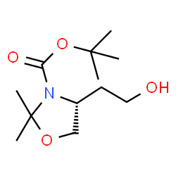 ChemSpider 2D Image | tert-butyl (4R)-4-(2-hydroxyethyl)-2,2-dimethyl-1,3-oxazolidine-3-carboxylate | C12H23NO4
