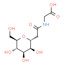 ChemSpider 2D Image | ({[(2R,3S,4R,5S,6R)-3,4,5-Trihydroxy-6-(hydroxymethyl)tetrahydro-2H-pyran-2-yl]acetyl}amino)acetic acid | C10H17NO8