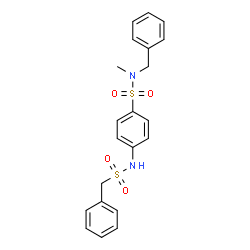 ChemSpider 2D Image | N-Benzyl-4-[(benzylsulfonyl)amino]-N-methylbenzenesulfonamide | C21H22N2O4S2